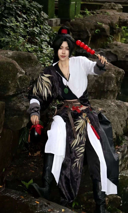 Chinese Game Where Winds Meet Young Master Cosplay Costume Adult Swordsman Hanfu Carnival Hero Wuxia Jianghu Cool Battle Uniform