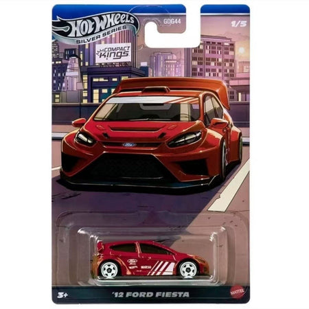 Hot Wheels Car Silver Series Compact Kings Set Fiesta Civic Subaru Miata Sentra 1/64 Scale Die-Cast Model Cars Christmas Gift