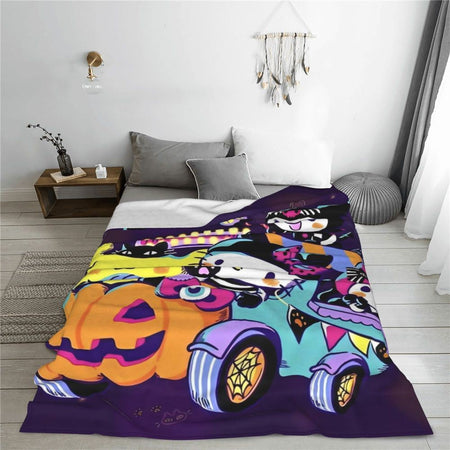 Christmas Hello Kitty Blankets Quality Warm Throw Blanket Winter Travel Office Couch Bed Graphic Bedspread