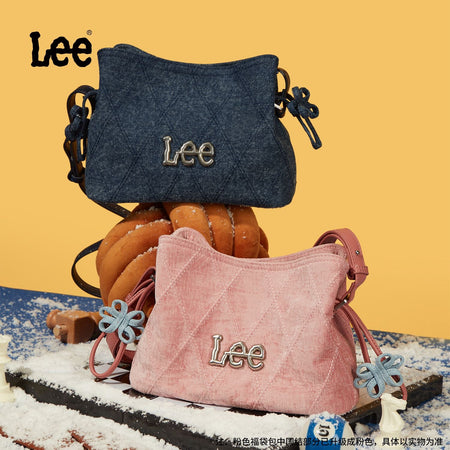 LEE Chinese Knot Denim Blue Women's Handbag Fashion Trend Daily Jeans Medium Size Tote Shoulder Bag for Ladies Commute Tote Bag