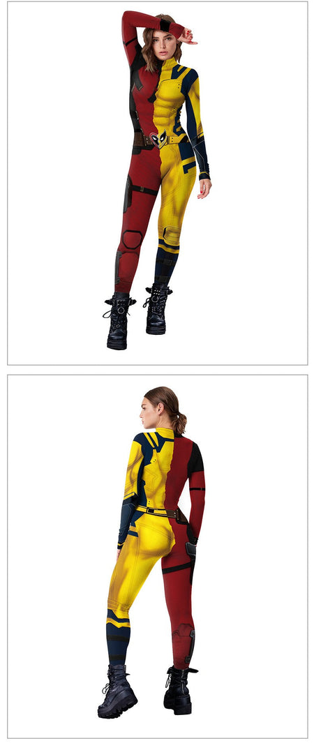 super-héros hommes film Deadpool Wolverine Cosplay Costumes Hallloween combinaison Performance fête Zentai body