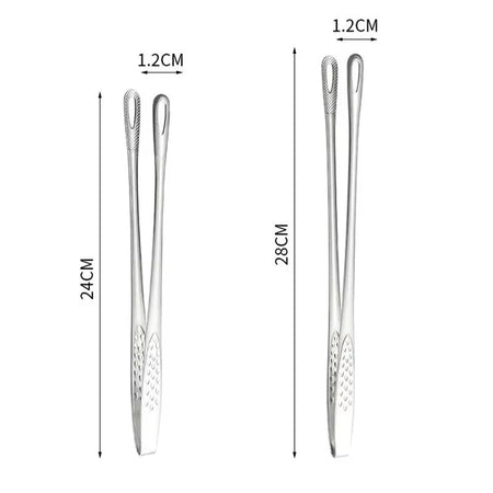 Stainless Steel Kitchen Tongs for Barbecue, Grill, Cooking, Salad, Meat, Buffet, and BBQ Tools – Versatile Food Tongs Clip