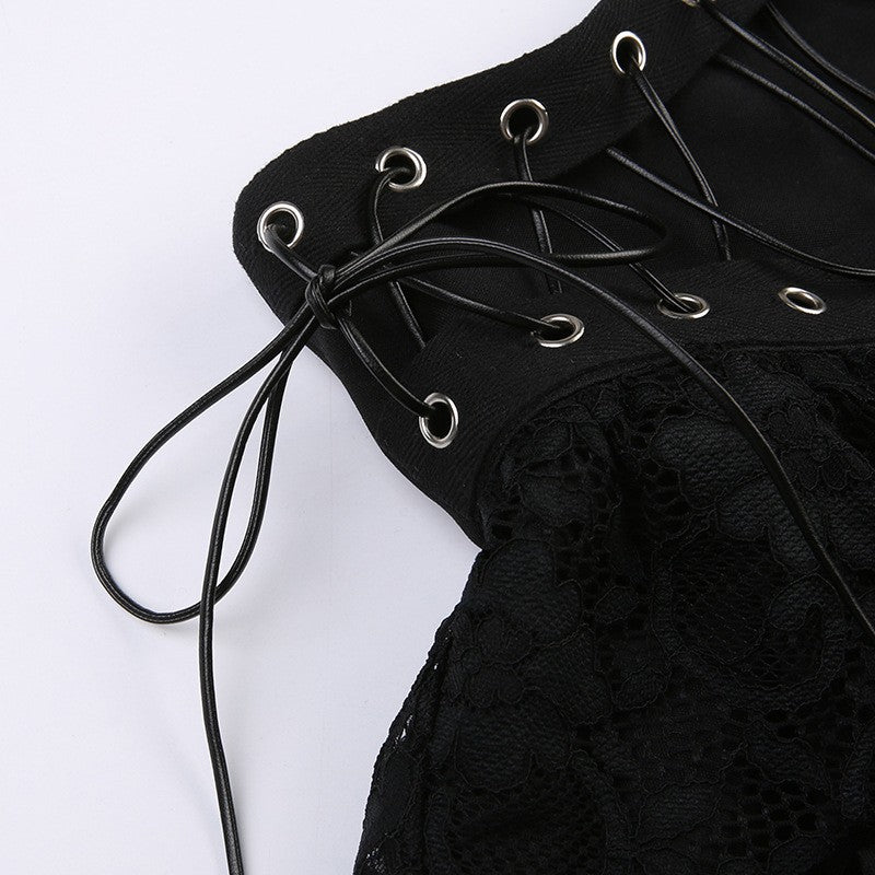 Zipper Front Women's Punk Vintage High Wasit Skirt Japanese Style Kawaii Black Harajuku Gothic Skater Cosplay Mini Skirts