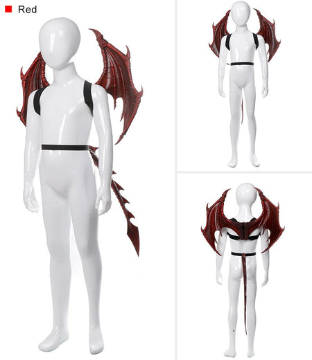 Animal Cospty Dragon Costume Purim Christmas Gift Carnival Party Cosplay Set Wing and Tail faucet Costume