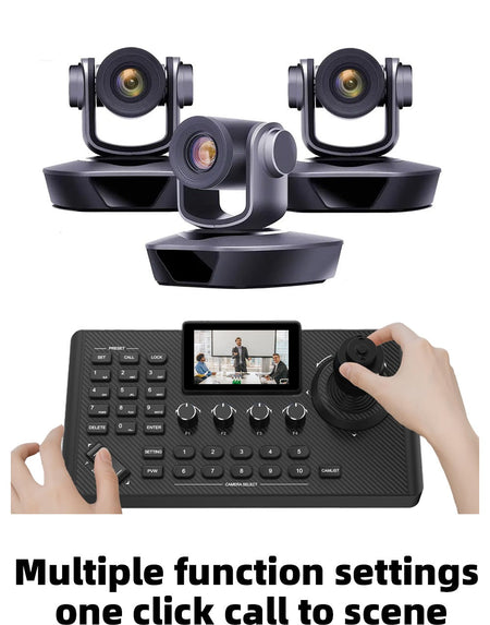 Video Conference Camera Kit 4K PTZ Camera 20X Zoom NDI SDI HDMI IP USB Church live broadcast NDI PTZ camera Controller 1-8pcs