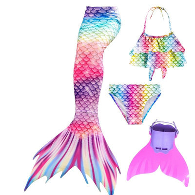 Mermaid Costume for Mermaid Tail for Swimming Can Add Monofin Fin Ariel Mermaid Costumes Cosplay BiSwimsuit set gift