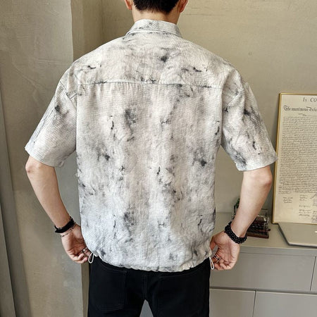 2025 High-end New Short-sleeved Men's Shirt Summer Fashion Trendy Brand Half-sleeved Thin Loose Casual Trend