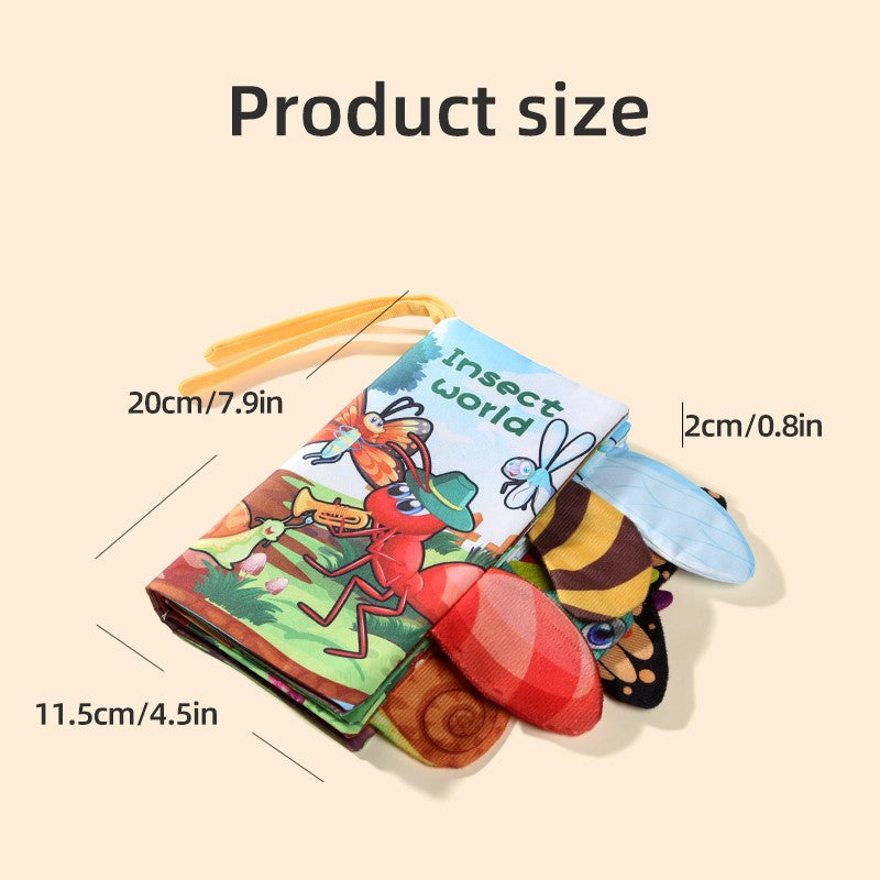 Baby Cloth Book Baby Toys 0-3 Year Old Infant Early Education Toys 6 Pages Cloth Book