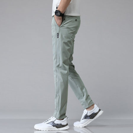 5 Colors Spring Summer Ultra-thin Men's Stretch Slim Straight Casual Pants High Quality Fashion Breathable Golf Sports Trousers