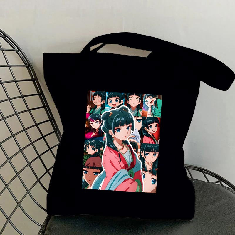Hot Anime The Apothecary Diaries Printed Canvas Bag Messenger Bag Cute Fun Handbag Women Men Casual Tote Bag Gift