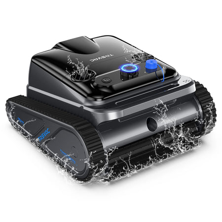 Cordless Robotic Pool Cleaner, Pool Vacuum for Inground Pools with 4 Motors, Wall & Waterline Cleaning, 300min Battery Life