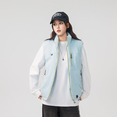 Couple Outdoor Fishing Casual Windproof Breathable Warm Vest Soft and Comfortable Winter Cold Proof Breathable Cotton Clothing
