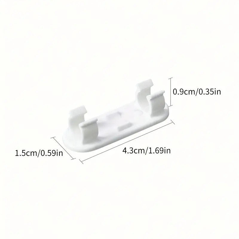50-Pack Adhesive Cable Clips, Adjustable No-Drill Wire Organizers for Home & Office Desk Cord Management