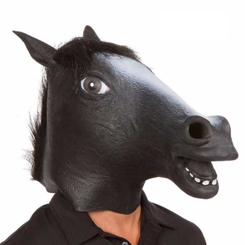 1 Pcs Funny Halloween Mask Halloween Decorations Horse Head Latex Masks Masquerade Party Decorations Adult Happy Halloween
