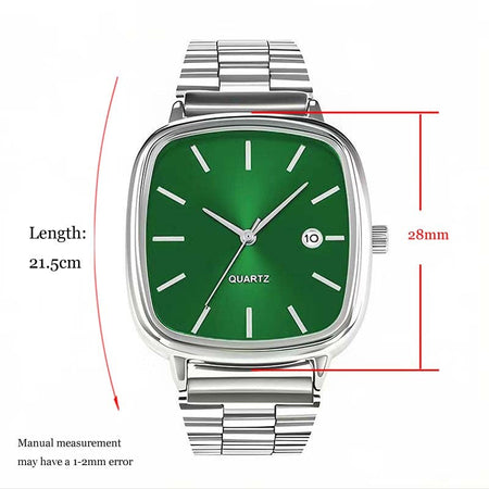 Luxury Square Quartz Watch for Men Casual Student Fashion Simple Design Versatile Stylish Calendar Watches Male Female