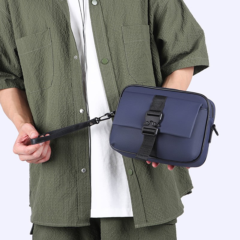 High Quality Soft PU Leather Men's Shoulder Bag Fashion Small Handbag Casual Male Day Clutch Bag