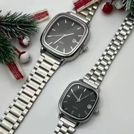 Luxury Square Quartz Watch for Men Casual Student Fashion Simple Design Versatile Stylish Calendar Watches Male Female