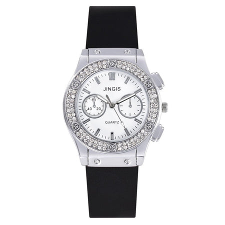 New Women Watches Fashion Silicone Quartz Watch All-Match Men's and Women's Same Diamond Watch Neutral Watch Alloy Student Watch