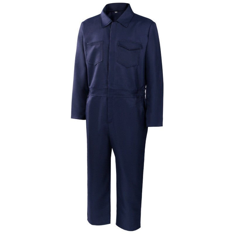Unisex Navy Blue Work Coverall Jumpsuit Horror Movie Character Role Play Costume Mechanic Pilot Uniform Halloween Cosplay Outfit