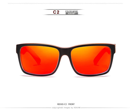 KDEAM Revamp Of Sport Men Sunglasses Polarized Shockingly Colors Sun Glasses Outdoor Driving Photochromic Sunglass With Box