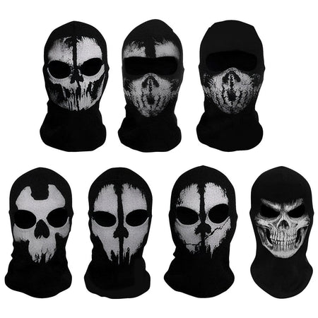 Halloween new mask Black Mask Balaclava Beanies Hats Men Ghost Skull Full Face Warmly Mask Hood Beanie Ggorros Hombre Casquette