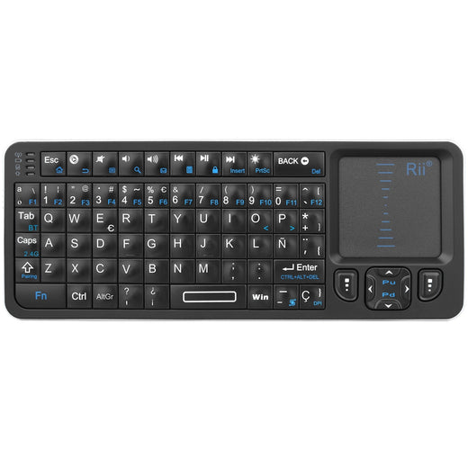 Rii K06 Mini Bluetooth Keyboard,Backlit 2.4GHz Wireless Keyboard with IR Learning Touchpad Android TV Box? Mac, Laptop, Windows