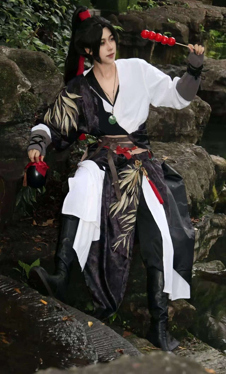 Chinese Game Where Winds Meet Young Master Cosplay Costume Adult Swordsman Hanfu Carnival Hero Wuxia Jianghu Cool Battle Uniform
