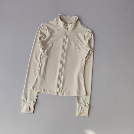 Women's Quick-Drying Long Sleeve Sports Jacket Running Training Fitness Top Gym Workout Sweatshirt - Casual Sports Coat