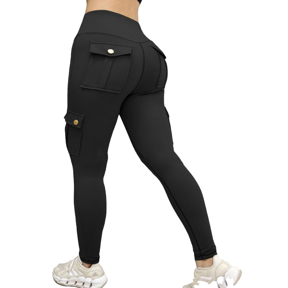 Plus Size Women's Butt Lift Leggings with Flap Pockets Women's Workout Leggings All Season All Season Casual Best Choice