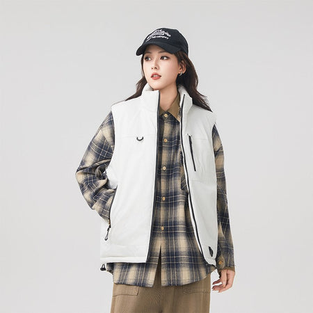 Couple Outdoor Fishing Casual Windproof Breathable Warm Vest Soft and Comfortable Winter Cold Proof Breathable Cotton Clothing