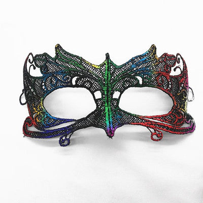 Women Sexy Hollow Lace Masquerade Gold Black Face Mask Princess Party Cosplay Prom Props Costume Nightclub Queen Eye Mask Exotic