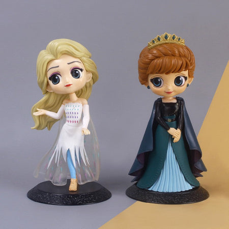 Disney Frozen Elsa Anna Princess Action Figure Cute Cartoon Model Dolls Collection Kids Toys Cake Decoration Room Ornaments Gift