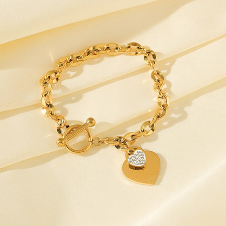 EILIECK 316L Stainless Steel Gold Color Starfish Moon Star Charm Bracelet For Women New Trendy Wrist Chain Jewelry Gift Party