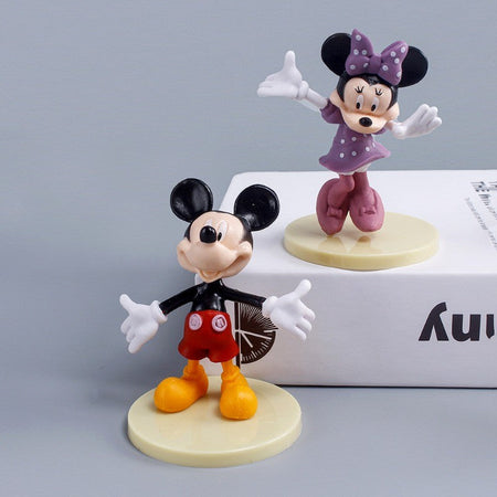 Hot Sales 6pcs/set Disney Mickey Mouse Action Figures Minnie Donald Duck PVC Cake Ornaments Collection Decoration Children Gifts