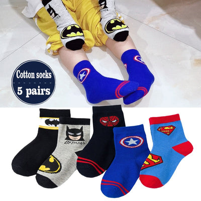 5Pairs Sanrio Cinnamoroll Kuromi Kawaii Spring and Autumn Cartoon Middle Tube Socks For Girls Boy Children Mid-calf Cotton Socks