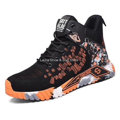 High Top Safety Shoes Men Steel Toe Work Shoes Men Women Work Safety Boots Anti Smash Safety Indestructible Work Boot Breathable