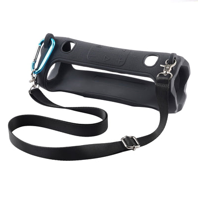 Portable Bluetooth Speaker Carry Silicone Case,Soft Protective Sleeve Cover with Shoulder Strap for JBL Charge 6 Speaker