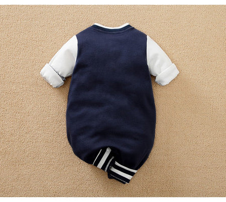 Jumpsuit Newborn Baby Baseball uniform Spring and Autumn 0-18 months Boys Cotton Baby Onesie Clothes Romper Embroidery Preschool