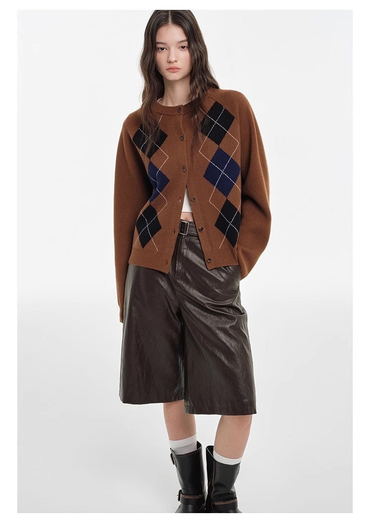 College style sweater 100% Australian Wool Sweaters Large Size Cardigan High-grade Women's Autumn Winter Fashion Knitwear