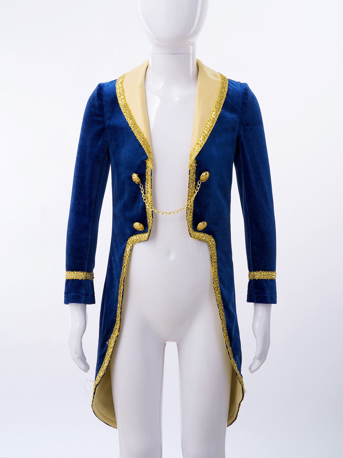 Boys Girls Prince Tuxedo Jacket Turn-Down Collar Coat Halloween Masquerade Theme Party Cosplay Costume Birthday Party Tailcoat