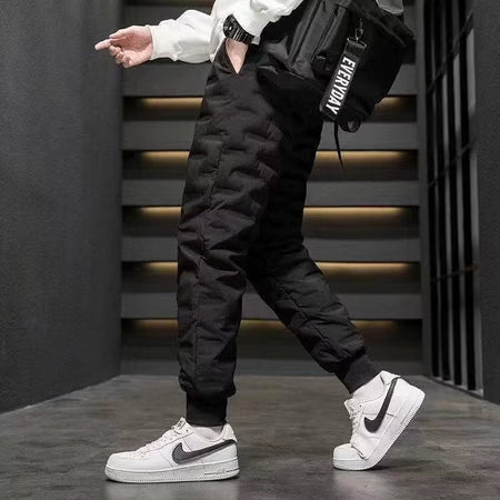 Men's down Cotton Trousers Windproof Waterproof Warm Winter Sports Loose Snowy Long Pants Youth Casual Faion Trendy  C...