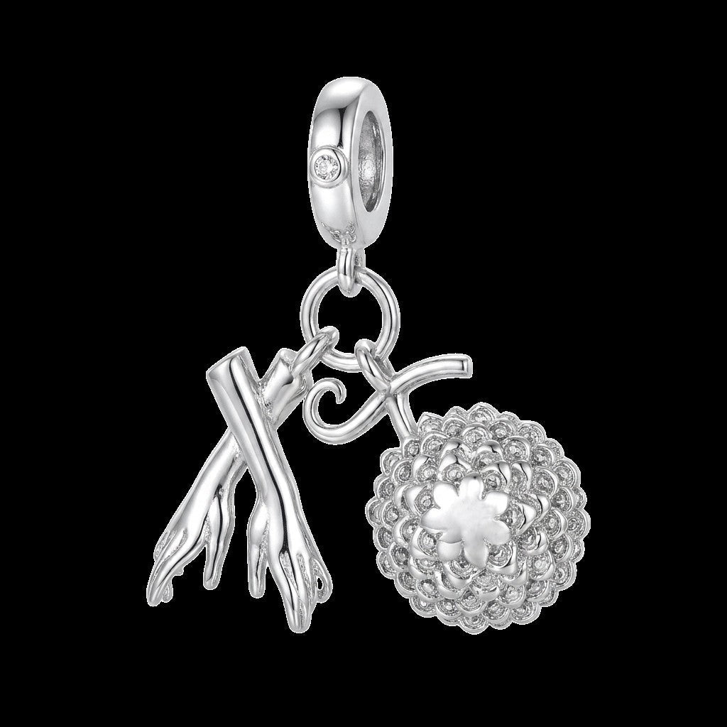 Nicole Robin Akuma No Mi Anime Flower-Flower Fruit Charms for Original 925 Charms Bracelet Silver Charm Bead for Women Jewelry