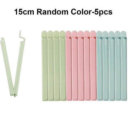 Food Snack Sealing Clip 12/15.5cm Plastic Chip Clips for Food Packages Curved Design Sealing Bag Clips Sealing Food Bag Clips