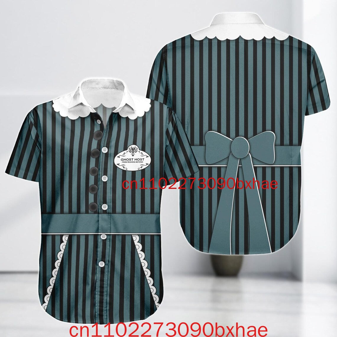 Halloween Phineas Haunted Mansion Costume Shirt Hitchhiking Ghosts Costume Disney Cosplay Hawaii Shirt