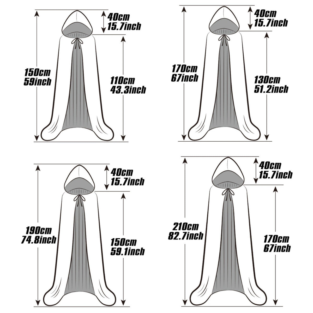 Halloween Cape Classic Fashion  Stand-Up Tie Hood Death Cape Masquerade Party Cosplay Cloak Costumes Accessories Props
