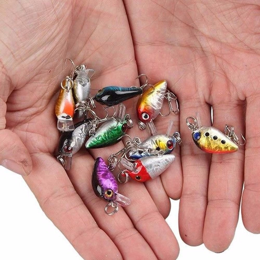 10Pcs Crankbaits Fishing Lures Mini Fishing Floating Bass Hard Wobbler Bait Lures Fishing Crankbait